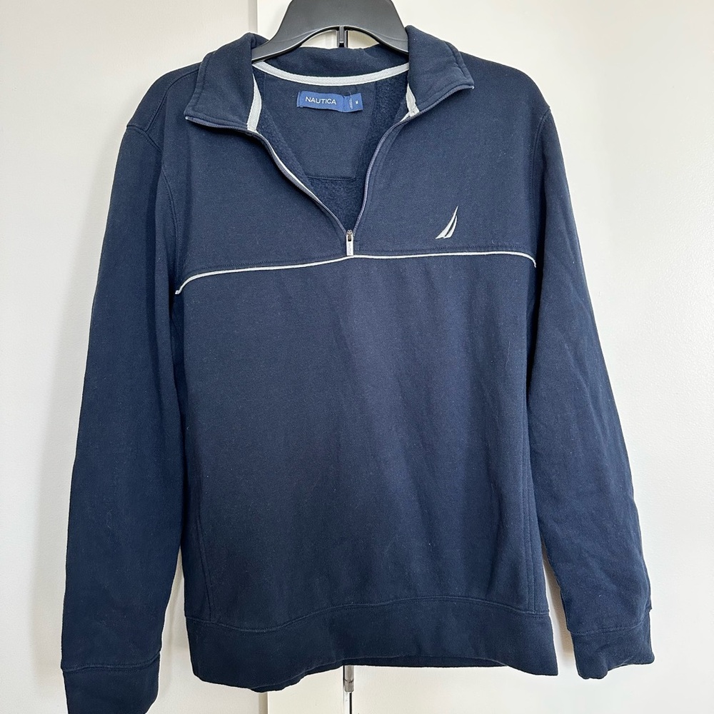 Nautica Men's Classic Fit Quarter-Zip Sweatshirt Navy